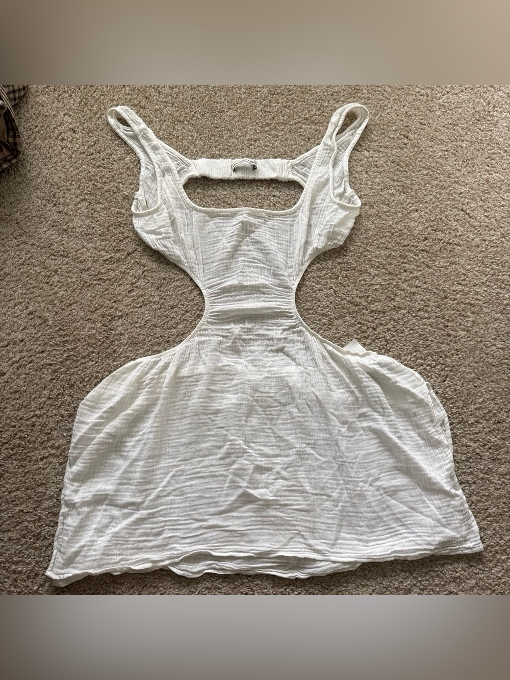 Abercrombie & Fitch White Backless Cutout cover up